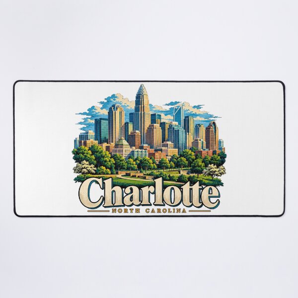 Item preview, Vintage Charlotte North Carolina Travel Souvenir Landmark Gift designed and sold by MichaeIRellov.