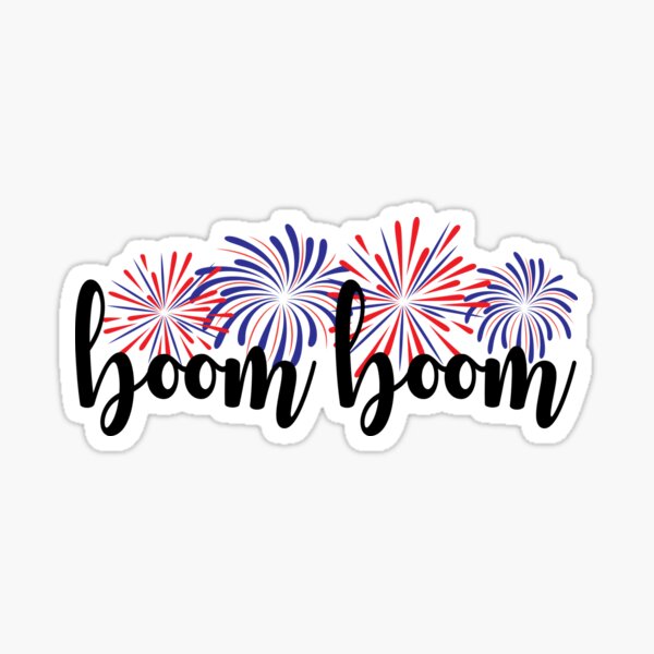 Boom Boom Fireworks Sticker