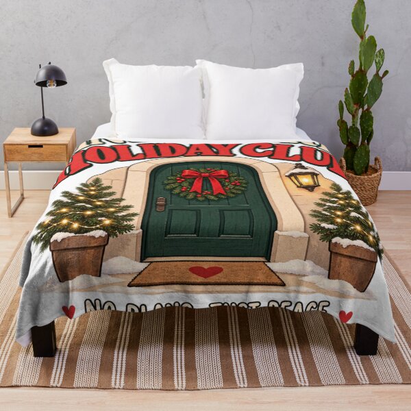 Item preview, Introvert Holiday Club – No Plans Just Peace Christmas Design designed and sold by meme2525.