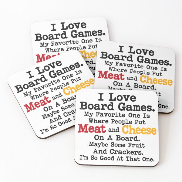 Item preview, I Love Board Games Funny Meat and Cheese Dark Humor designed and sold by Rtcraftani.