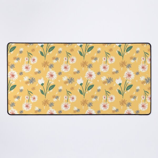 Item preview, Abstract flowers on yellow background designed and sold by maryams-pattern.