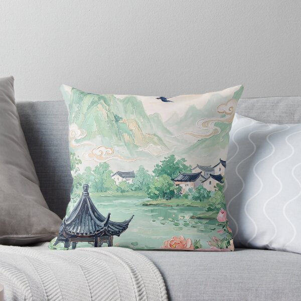 Item preview, Tranquil Chinese Garden Pavilion  designed and sold by zeloyacrussle.
