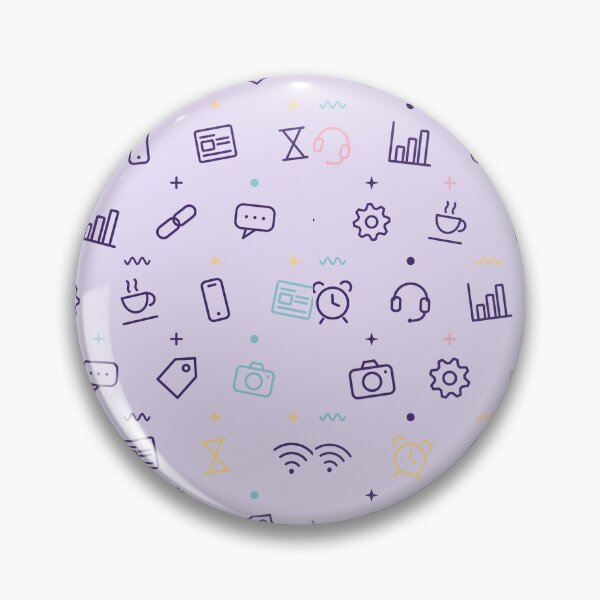 Item preview, Headset & Phone Office Doodle Pattern - Lilac designed and sold by jobnjokes.