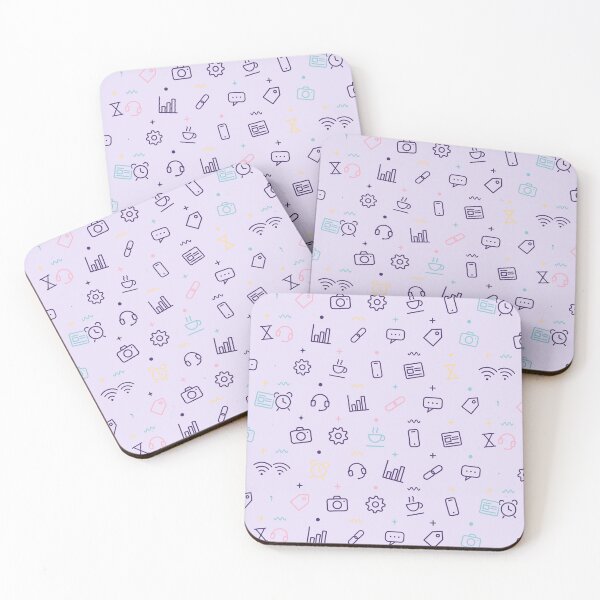 Item preview, Headset & Phone Office Doodle Pattern - Lilac designed and sold by jobnjokes.