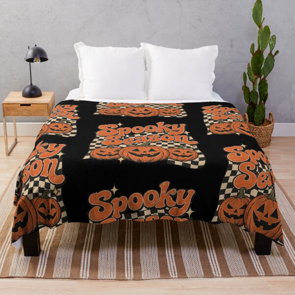 Item preview, Spooky Season with Jack-o'-lantern and Checkered Halloween Design designed and sold by yeeted17.