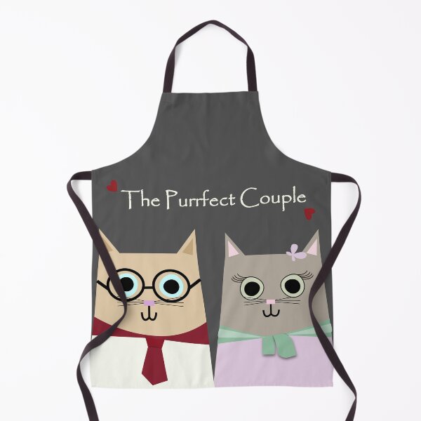 Item preview, The Purrfect Couple – Cute Cat Couple Illustration designed and sold by K..