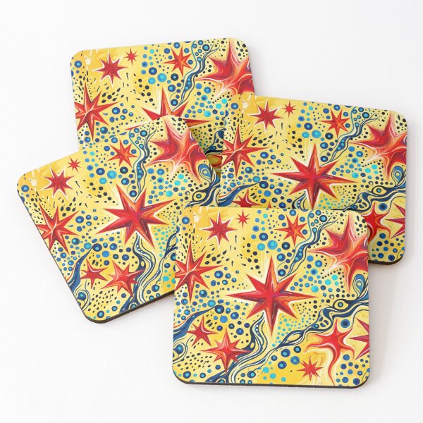 Item preview, Cosmic Dance of Red Stars designed and sold by Sigtrix.