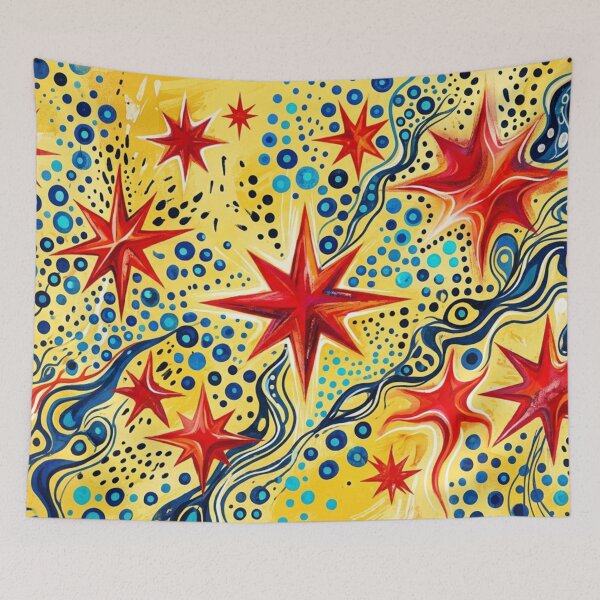Item preview, Cosmic Dance of Red Stars designed and sold by Sigtrix.