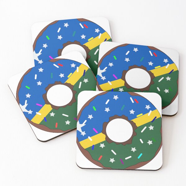 Item preview, Solomon Islands Flag Donut – Colorful Sprinkles Country Pride designed and sold by TheIconSmith.