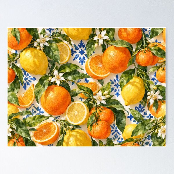 Item preview, Spanish Citrus Sunshine – Oranges, Lemons & Mediterranean Summer designed and sold by Jandedan.