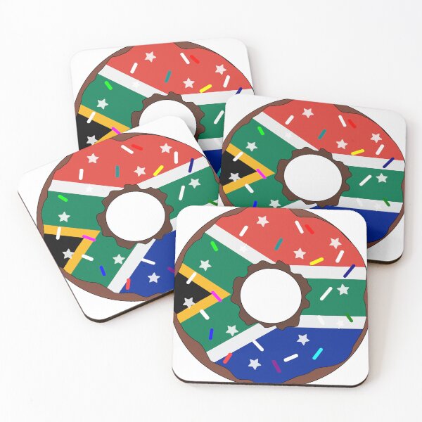 Item preview, South Africa Flag Donut – Colorful Sprinkles Country Pride designed and sold by TheIconSmith.