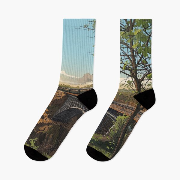 Item preview, Victoria Falls Zimbabwe Bridge Steam Train Zambezi Gorge Retro Vintage Design Motif designed and sold by strandbar.