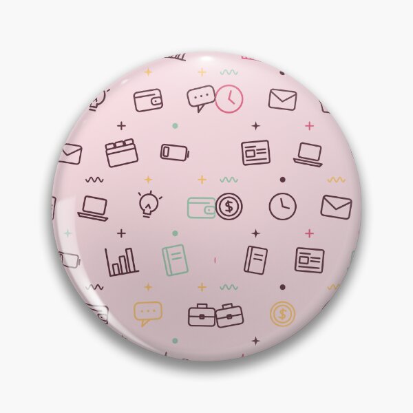 Item preview, Clock & Light Bulb Office Doodle Pattern - Blush designed and sold by jobnjokes.