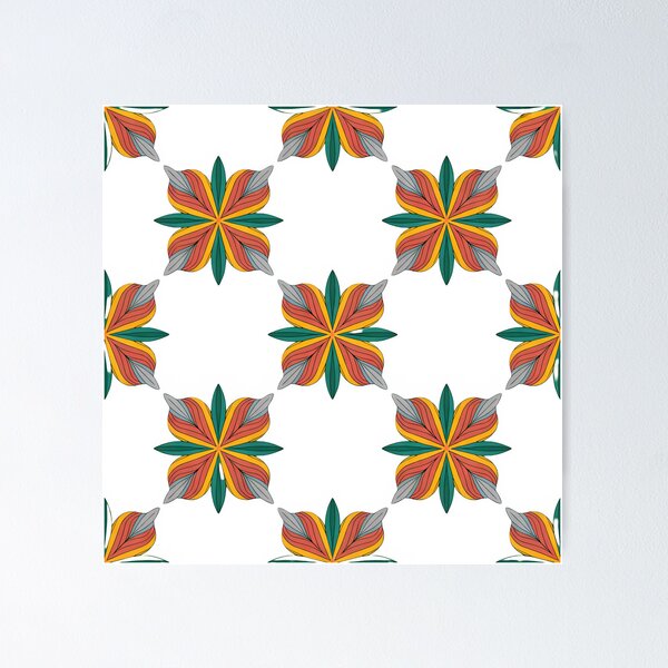 Item preview, ​Retro Groovy Floral Seamless Pattern | Mid-Century Modern Flower Ornament designed and sold by ART BOND.