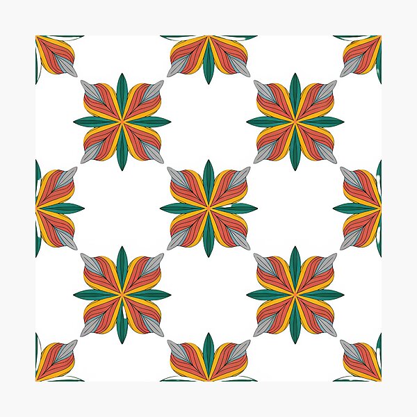 Item preview, ​Retro Groovy Floral Seamless Pattern | Mid-Century Modern Flower Ornament designed and sold by ART BOND.