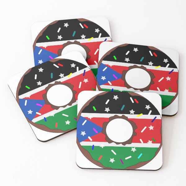 Item preview, South Sudan Flag Donut – Colorful Sprinkles Country Pride designed and sold by TheIconSmith.
