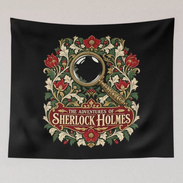 Item preview, Sherlock Holmes: Adventures in Scarlet Florals designed and sold by Fenay Designs.