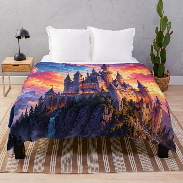 Item preview, Enchanted Fantasy Castle at Sunset designed and sold by Curio Meridian.
