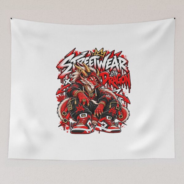 Item preview, Streetwear Dragon King Urban Graffiti Art designed and sold by BAAKSHOP.