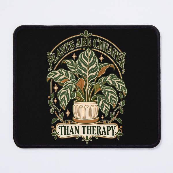 Item preview, Plants Are Cheaper Than Therapy Minimal Line Art designed and sold by Win Hardy.