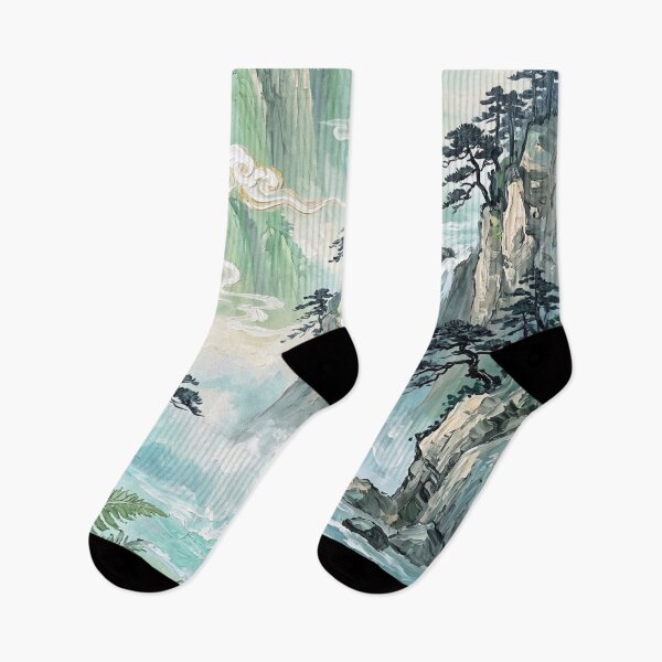Item preview, Summer Waterfall In Misty Chinese Mountains designed and sold by zeloyacrussle.