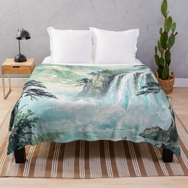 Item preview, Summer Waterfall In Misty Chinese Mountains designed and sold by zeloyacrussle.