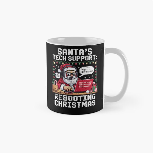 Item preview, Santas Tech Support Rebooting Christmas Funny IT Pixel Art Holiday designed and sold by Manellaa.