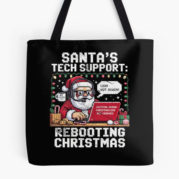 Item preview, Santas Tech Support Rebooting Christmas Funny IT Pixel Art Holiday designed and sold by Manellaa.
