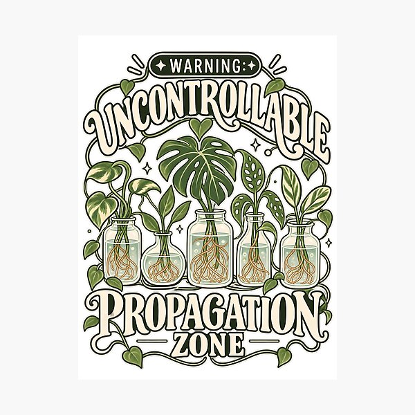 Item preview, Uncontrollable Propagation Zone Botanical Line Art designed and sold by Win Hardy.