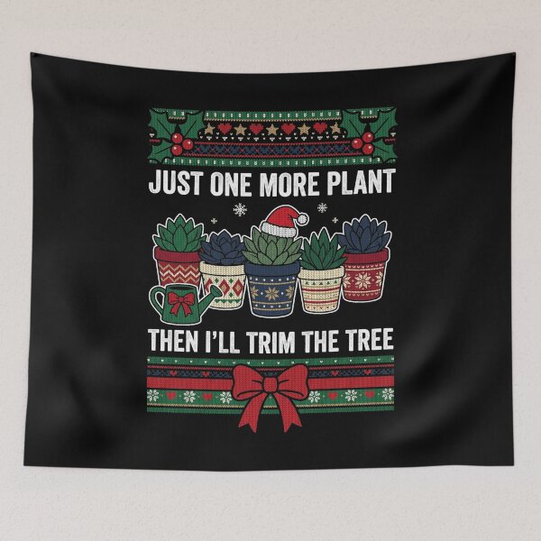 Item preview, Funny Christmas Plant Lover Just One More Plant designed and sold by dudelinart.