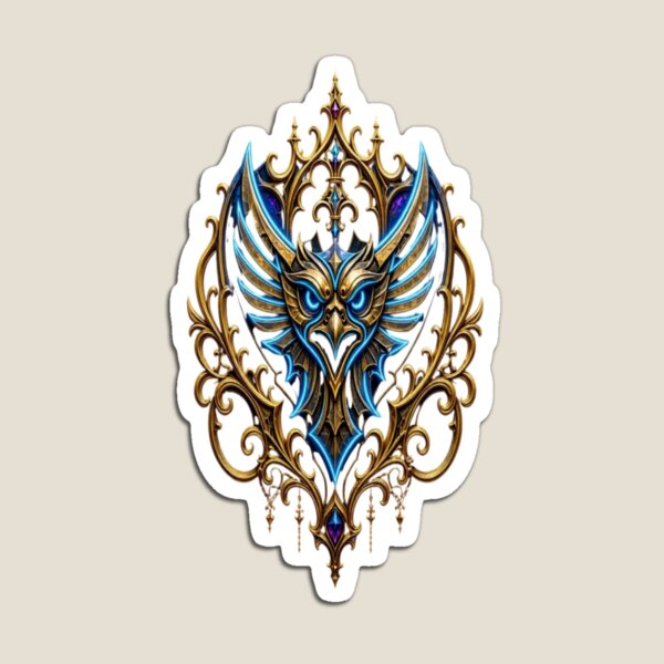 Item preview, Cyber Gothic Owl Mystic Amulet Gold Crest designed and sold by Breezes-of-Ida.