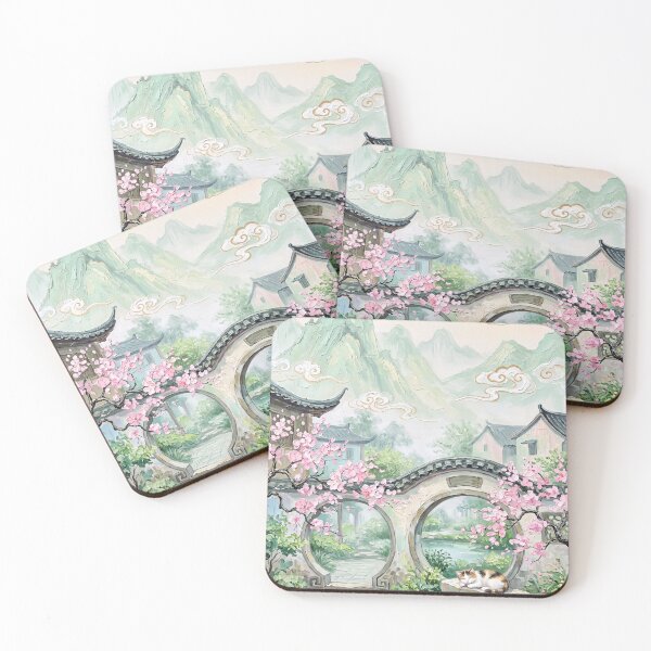 Item preview, Cherry Blossom Moon Gate In Chinese Garden designed and sold by zeloyacrussle.