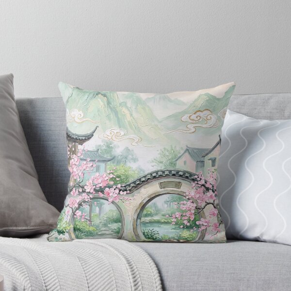 Item preview, Cherry Blossom Moon Gate In Chinese Garden designed and sold by zeloyacrussle.