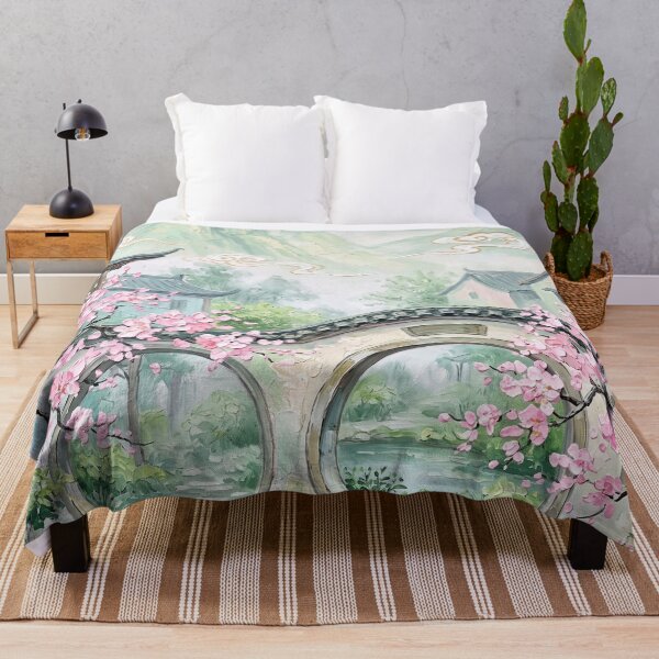 Item preview, Cherry Blossom Moon Gate In Chinese Garden designed and sold by zeloyacrussle.