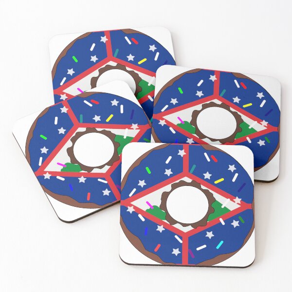 Item preview, St Eustatius Flag Donut – Colorful Sprinkles Country Pride designed and sold by TheIconSmith.