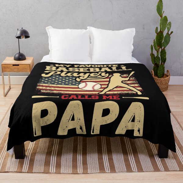 Item preview, My Favorite Baseball Player Calls Me Papa USA Flag designed and sold by MarshallCrews.