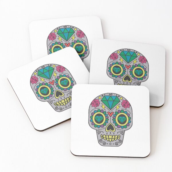 Item preview, Silver Grey Day Of the Dead Skull designed and sold by Abstract65.