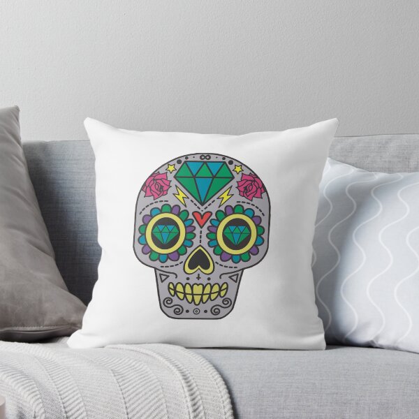 Item preview, Silver Grey Day Of the Dead Skull designed and sold by Abstract65.