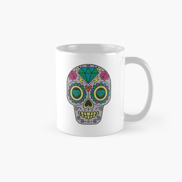 Item preview, Silver Grey Day Of the Dead Skull designed and sold by Abstract65.