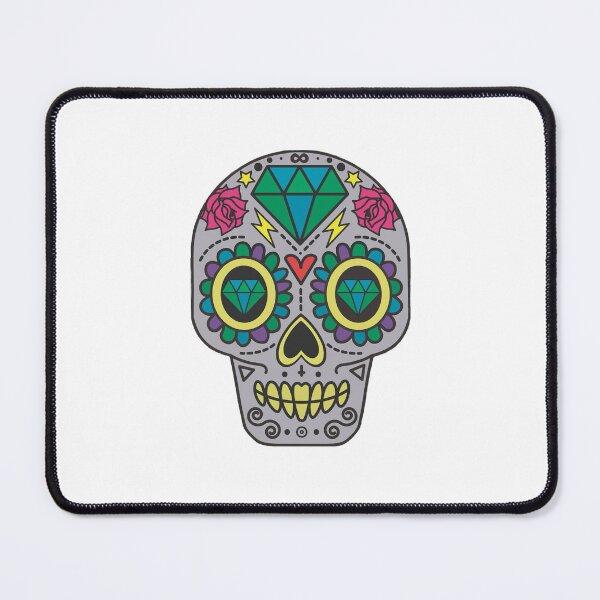 Item preview, Silver Grey Day Of the Dead Skull designed and sold by Abstract65.