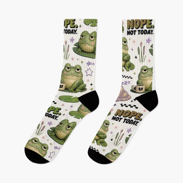 Item preview, Nope Not Today Funny Grumpy Frog Introvert Humor designed and sold by mo-carnival.