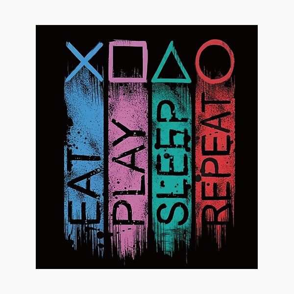 Item preview, Eat Play Sleep Repeat – Spray Paint Gamer Controller designed and sold by DemanDFashionFactroy.
