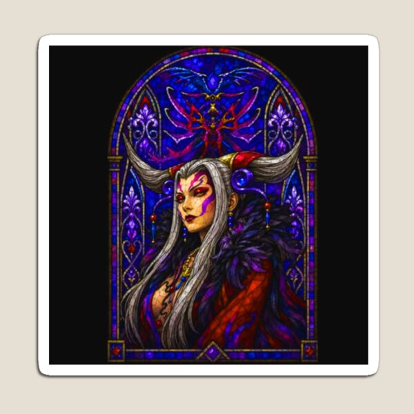 Item preview, Ultimecia or Artemisia, the villainous witch from Final Fantasy VIII, stained glass window - PlayStation Gamer Nostalgia - Edea, Rinoa, Squall - Anime/Manga - Church or Castle Art designed and sold by Alba Forjanívea.
