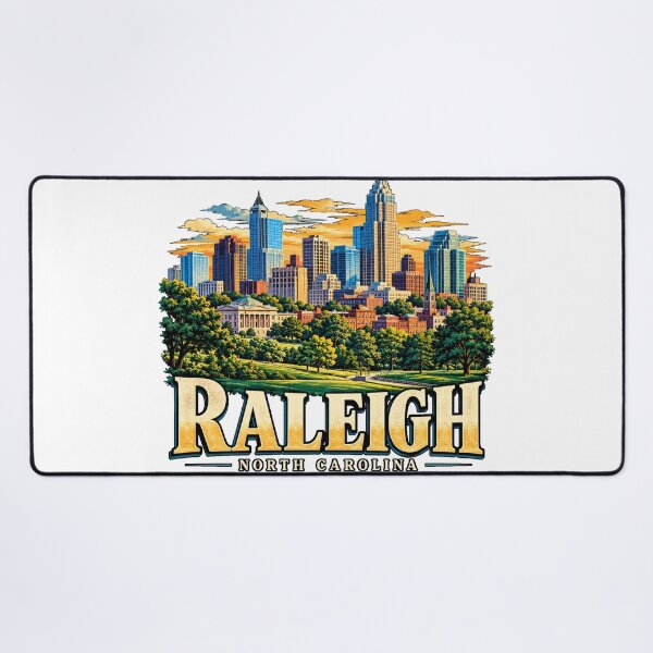 Artikelvorschau, Vintage-Reisesouvenir aus Raleigh, North Carolina – Geschenk zu den Wahrzeichen entworfen und verkauft von MichaeIRellov.