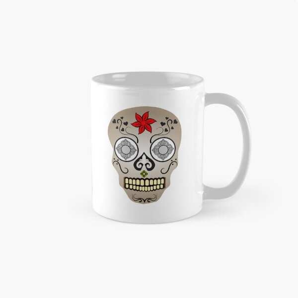 Item preview, Red Flower Day Of the Dead Skull designed and sold by Abstract65.