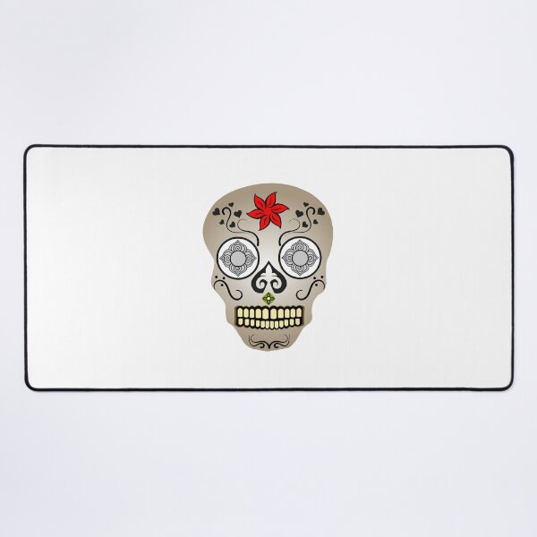 Item preview, Red Flower Day Of the Dead Skull designed and sold by Abstract65.