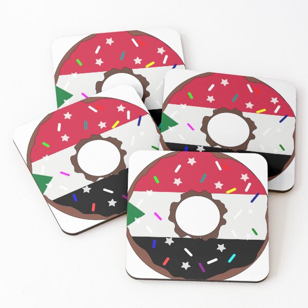 Item preview, Sudan Flag Donut – Colorful Sprinkles Country Pride designed and sold by TheIconSmith.