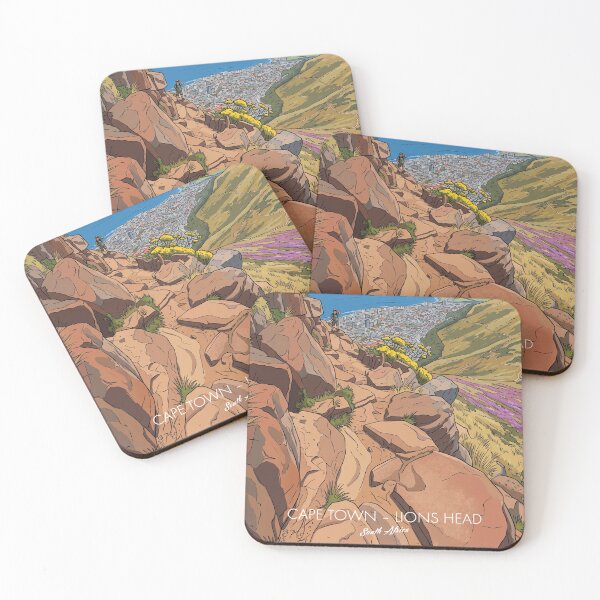 Item preview, Cape Town Lions Head Hike South Africa Sea View Retro Vintage Design Motif designed and sold by strandbar.