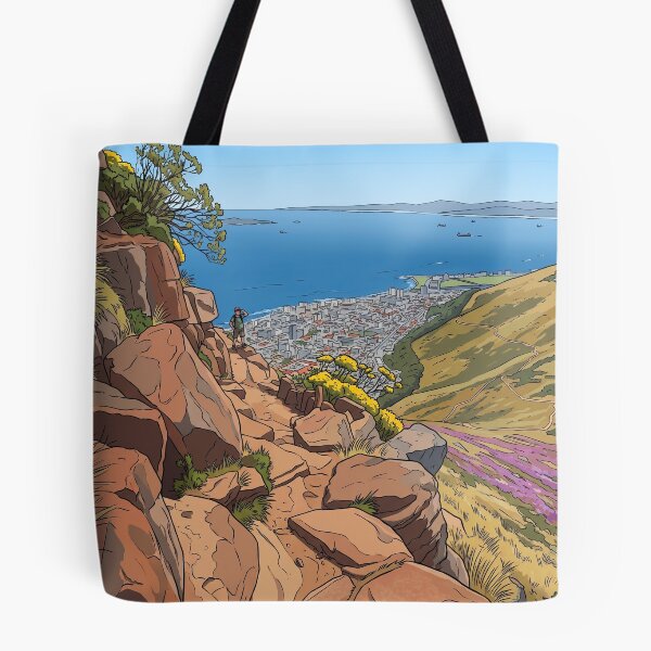 Item preview, Cape Town Lions Head Hike South Africa Sea View Retro Vintage Design Motif designed and sold by strandbar.