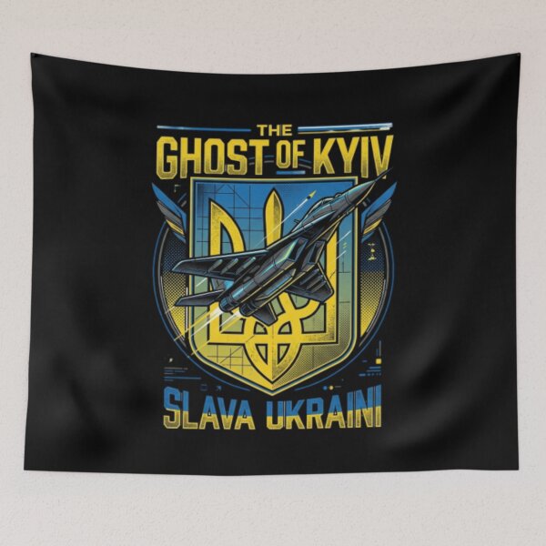 Item preview, Ghost of Ukraine MiG-29 – Stand With Ukraine Aviation Art designed and sold by Becooldesing.